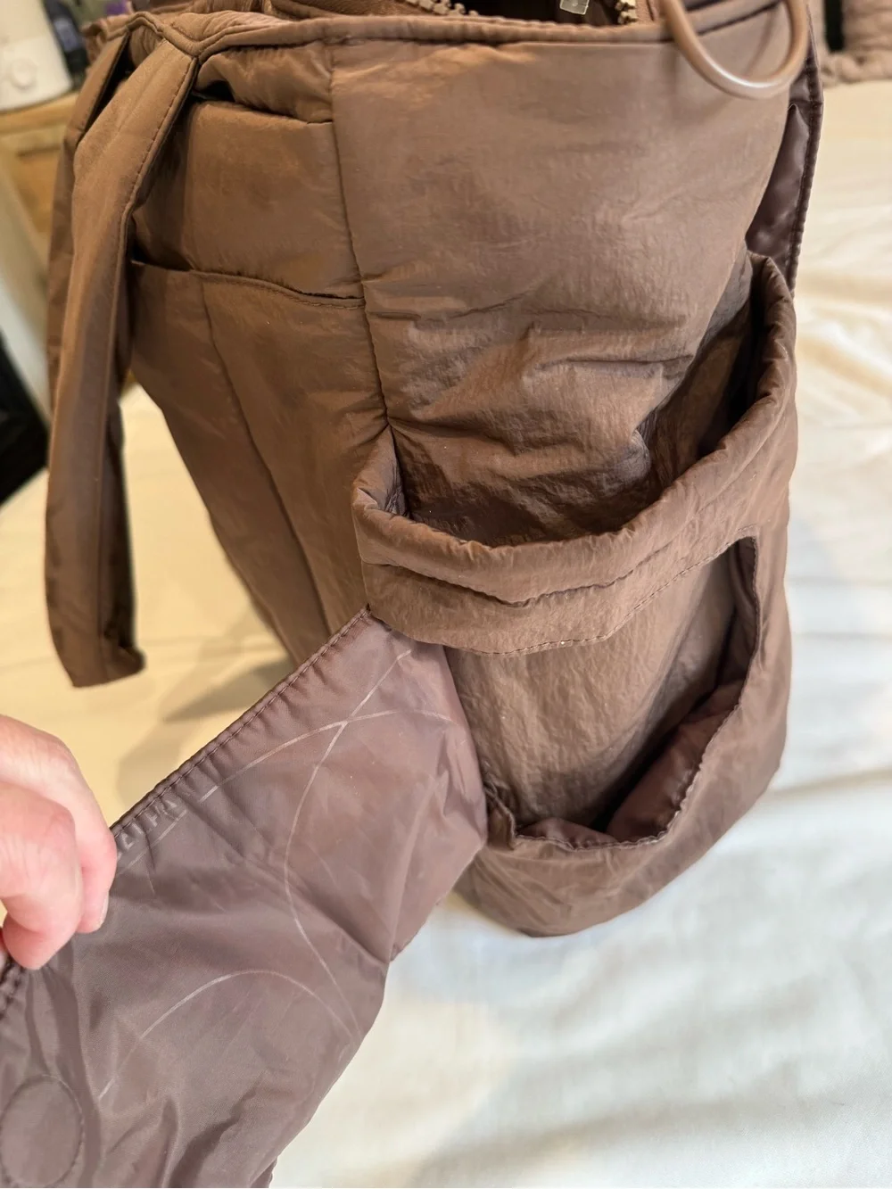 Calpak Diaper Tote Bag with Laptop Sleeve Hazelnut